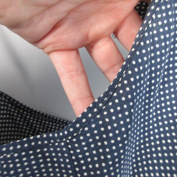 Avec Les Filles Women's Cami Top Camisole Lace Rayon Polka Dot Navy Blue M 74 - Picture 7 of 8